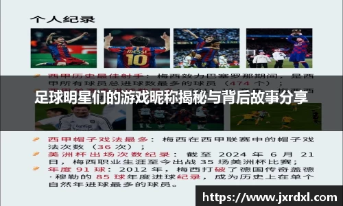 足球明星们的游戏昵称揭秘与背后故事分享